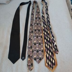 100% silk 3 ties Carlo Palazzi,Today's Man, Stacy Adams